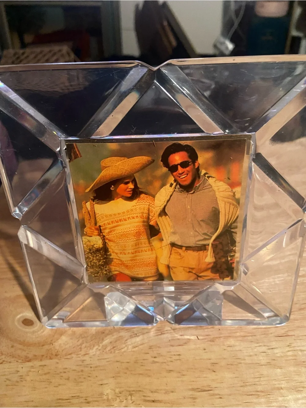 Clear lucite Photo Frame 6 x 6